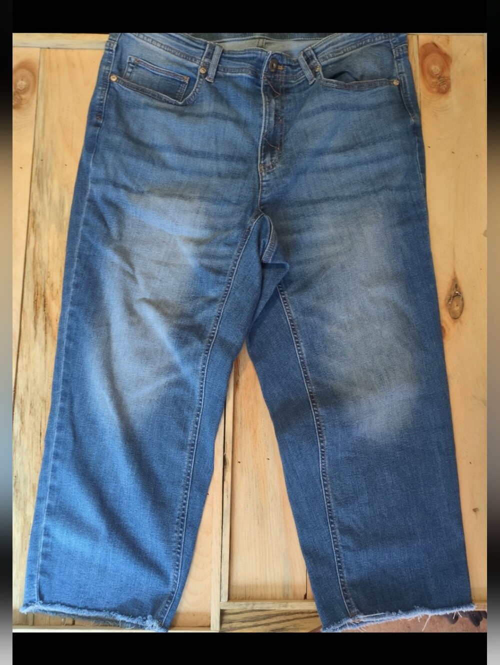 J jill Cropped high rise straight leg jeans